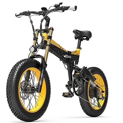 Bici elettriches : Kinsella LANKELEISI X3000plus-UP 20 Inch 4.0 Fat Tire Snow Bike