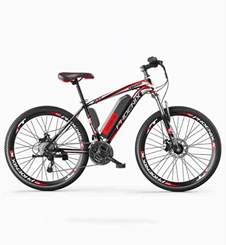 Bici elettriches : LAMTON Bici elettrica, 26" Mountain Bike for Adulti, all Terrain Biciclette 27-velocit, 36V 50KM Pure Chilometraggio Batteria Rimovibile agli ioni di Litio, Smart Montagna Ebike for Adulti