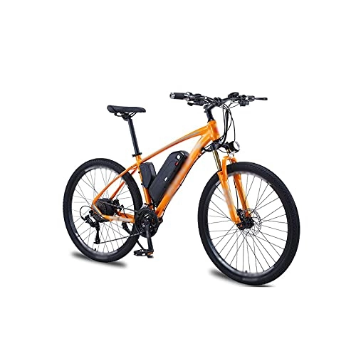 Bici elettriches : Liangsujian Bici da Montagna in Lega di Alluminio per Bicicletta elettrica da 27.5 Pollici ad Alta Potenza Mountain Bike 4 8V500W. Bicino Elettrico per Uomo Moto Elettrico (Color : Orange)