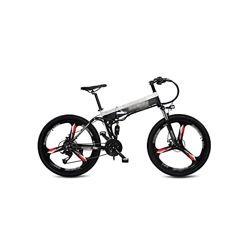 Bici elettriches : Liangsujian Bici elettrica 400W48V10ah Montagna elettrica della Bici della Bicicletta Spiaggia / Neve Bicicletta Pieghevole e Bici per Adulti (Color : Black)