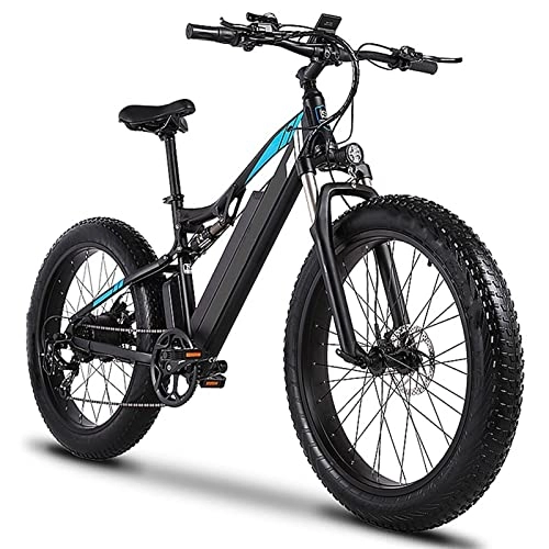Bici elettriches : LIU 100. 0W 48V. Bici elettrica for Adulti 28 mph Electric Mountain Bike Snow Bike 26 Pollici Pneumatici Ebike