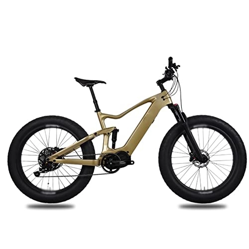 Bici elettriches : LIU Bici elettrica per Bicicletta elettrica per Adulti Fat Tire 1000W 48V Bici elettrica a Sospensione Completa Ultraleggera (Colore : Carbon UD Glossy)