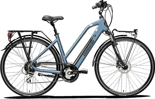 Bici elettriches : Lombardo Bici Elettrica 28" E-Bike City Bike Viterbo Donna Violet Dream Matt (48 (L))