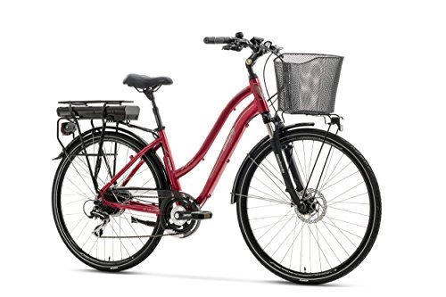 Bici elettriches : Lombardo Bici Elettrica 28" E-Bike Viterbo Donna Bordeaux / Black Glossy Misura 17