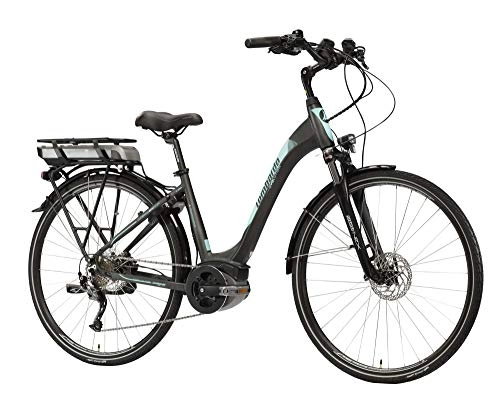 Bici elettriches : Lombardo Bicicletta Elettrica 28" E-Bike Montecatini 7.0 Antracite / Tiffany Glossy Mis. 48