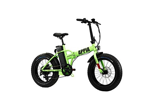 Bici elettriches : Lombardo E-Bike Folding 20" Elettrica Appia Green / Black Matt