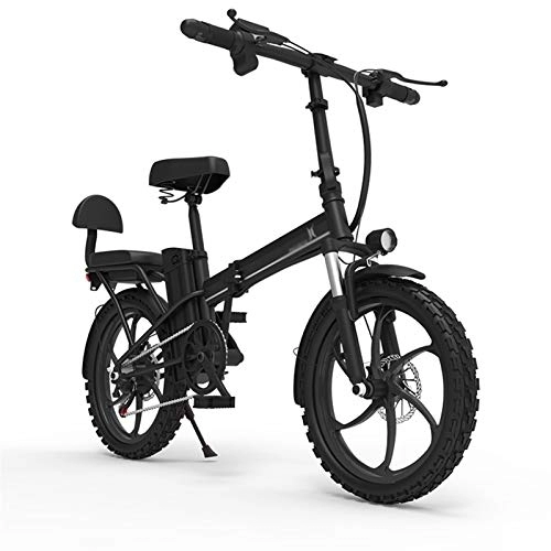 Bici elettriches : LOMJK Bici elettrica Pieghevole per Adulti, Mountain Bike da Uomo, Bici elettrica da 14 Pollici / Bike elettrica a commutazione con Motore 240W, Batteria da 48 V 12Ah (Dimensione : 120KM)