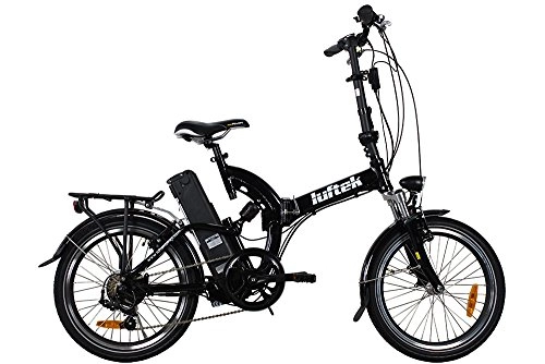 Bici elettriches : Luftek Bici Elettrica Modello 111 Foldable 10Ah (Nero)