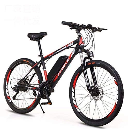 Bici elettriches : LUO Mountain bike elettrica per adulti, bici elettrica da 26 pollici con batteria rimovibile agli ioni di litio da 36 V 8 Ah / 10 Ah, cambio a 21 / 27 velocit, C, velocit 36 V 8 Ah, UN