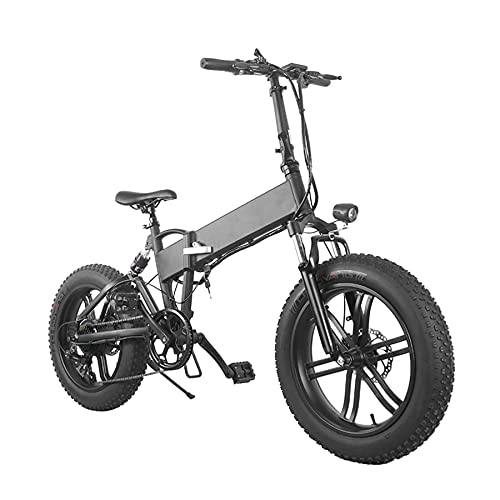 Bici elettriches : Mankeel 500 W Bicicletta elettrica pieghevole 20 pollici 10, 4 Ah Bicicletta elettrica pieghevole con cambio a 7 marce, pneumatici 20" x 4, 0" e doppia ammortizzazione