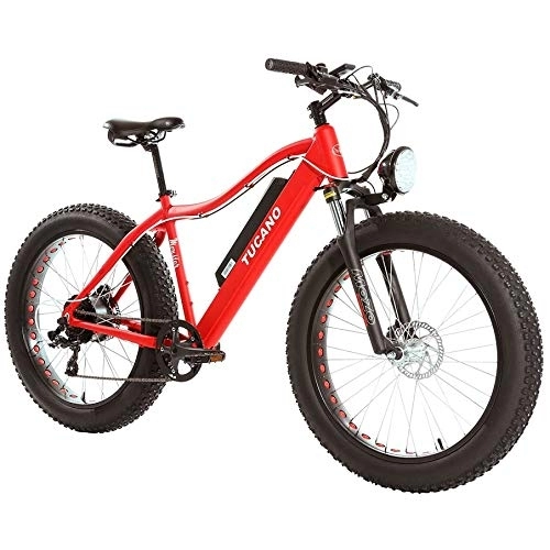 Bici elettriches : marnaula tucano Monster 26 ″ MTB (Rosso) Motore: Bafang Ruota Posteriore 500watt 48v