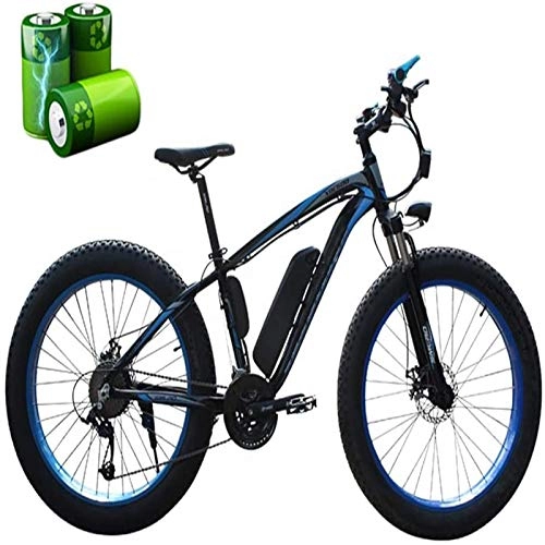 Bici elettriches : MDZZ Bicicletta Pieghevole elettrica con 48V 15Ah Rimovibile Impermeabile Batteria al Litio, 27-velocità Mountain Bike per Outdoor Ciclismo, 26 Pollici Ruote, Bianca