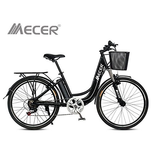 Bici elettriches : Mecer - Bicicletta elettrica da citt, 36V 10Ah, colore: nero