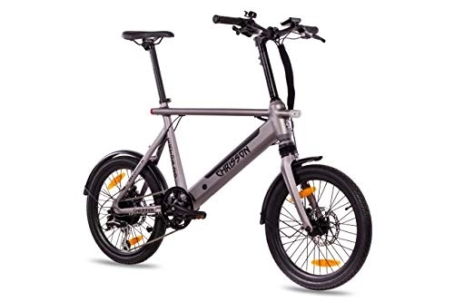 Bici elettriches : Moma Bikes Chrisson 20ERTOSSILVER, Gris 20" Unisex Adulto, Argento, Normale