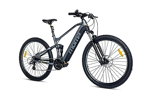 Bici elettriches : Moma bikes EMTB 27.5" PRO Full SUSP. L-XL Central Motor, FS Mid Unisex-Adult, Grigio, Unic Size