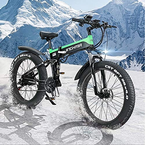 Bici elettriches : Mountain Bike Elettrica, 4.0 Snow Bike Big Fat Tire / Batteria al Litio 13AH 48V500W Bici Elettrica A Coda Morbida, Dotata di Schermo LEC E Fari A LED