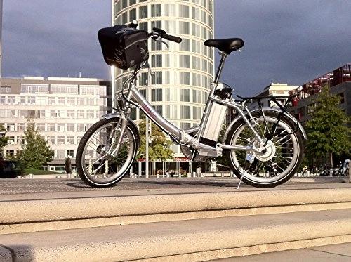 Bici elettriches : Movena AFH20 - Bicicletta elettrica classica da 20 pollici Pedelec, pieghevole, bicicletta elettrica, colore: argento, 36 V, 15 Ah, 540 Wh