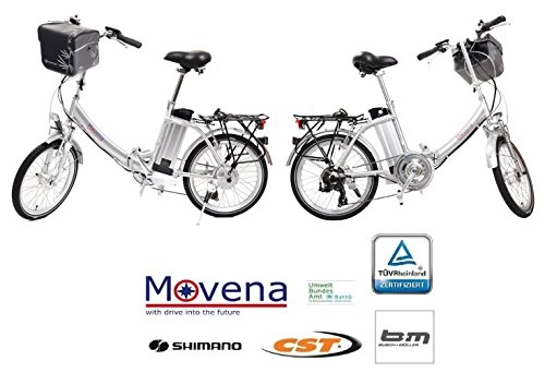 Bici elettriches : Movena - Bicicletta elettrica pieghevole, 20 pollici, AFH 20, 2 batterie classiche da 36 V, 15 Ah, 20 pollici