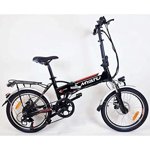 Bici elettriches : Myatu Bicicletta elettrica pieghevole S1908 Nero 48V 250W 10.4Ah