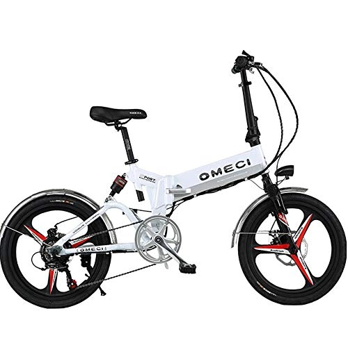 Bici elettriches : MYYDD Bicicletta elettrica Pieghevole 20"E-Bike Commuter Bike - Portatile e Facile da riporre in roulotte, Camper, Barche, C48V / 400W
