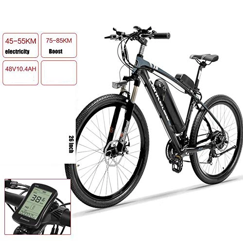 Bici elettriches : MYYDD Mountain Bike elettrica, 26 Pollici Mens E-Bike Citybike Commuter Bike con Batteria al Litio Rimovibile 36V / 48V, C, 48V50km