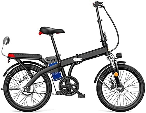 Bici elettriches : N&I 20" 250W Foldaway / Carbon Steel Material City Electric Bike Assisted Electric Bicycle Sport Mountain Bicycle with 48V Removable Lithium Battery Lithium Battery Beach Cruiser for ADU
