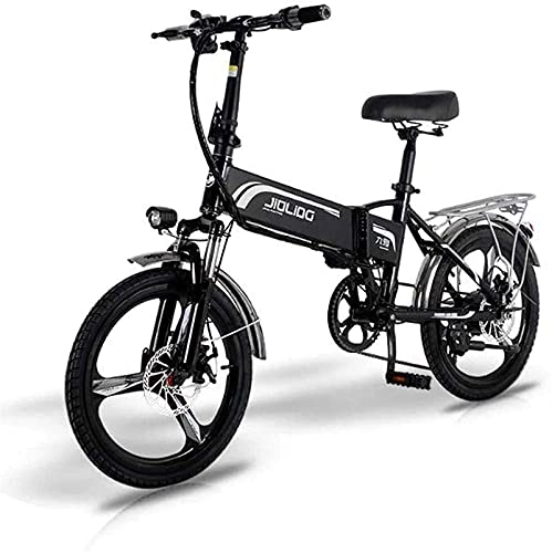 Bici elettriches : N&I Adult Mountain Electric Bike 350W 48V Lithium Battery Aluminum Alloy 7 Speed Foldable Electric Bicycle 20 inch Magnesium Alloy Wheels Lithium Battery Beach Cruiser for Adults