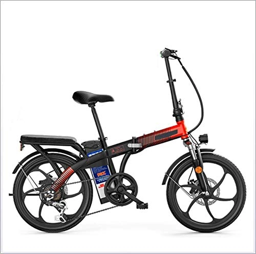 Bici elettriches : N&I Folding Bike 48V 8AH Electric Bicycle And 7 Speed / One Wheel (High Carbon Steel Frame 250W)