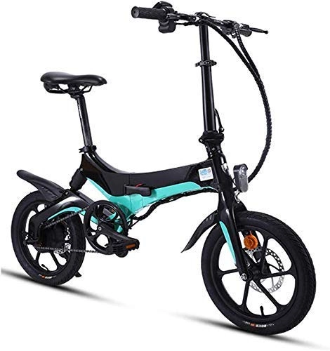 Bici elettriches : N&I Folding Electric Bicycle Detachable 36V Suspension Aluminum Alloy Frame Light Folding City Bicycle Non-Slip Explosion Proof for Adult Student