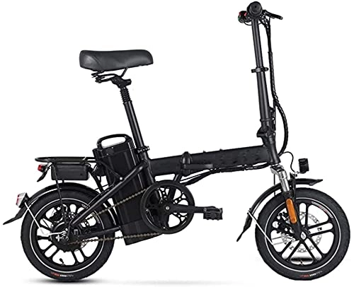 Bici elettriches : N&I Folding Electric Bike 400W Assisted Electric Bicycle with 48V 25A Removable Lithium Battery And Shock Absorber for Adults And Teenagers City Commute
