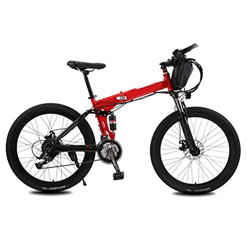 Bici elettriches : N&I Upgraded Electric Mountain Bike 250W 26'' Electric Bicycle with Removable 36V 12 AH Lithium-Ion Battery 21 Speed Shifter with A Bag