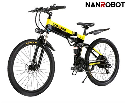 Bici elettriches : NANROBOT M1 66 cm 350 / 500 W bici elettrica con 48 V 10.4 Ah agli ioni di litio per adulti mountain bicicletta, 500W
