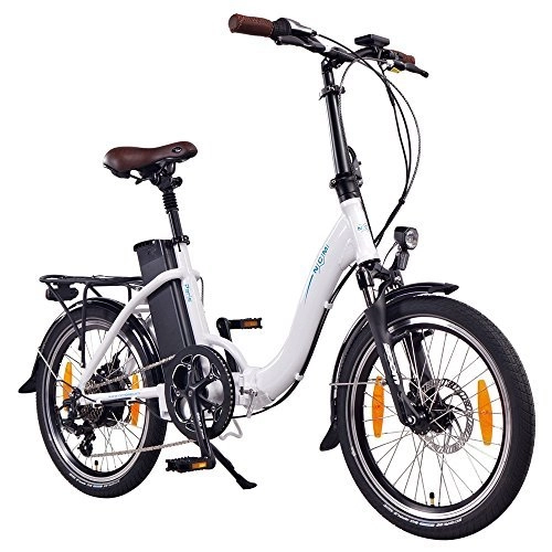 Bici elettriches : NCM Paris 20” Bicicletta elettrica Pieghevole, 36V 15Ah 540Wh Bianco