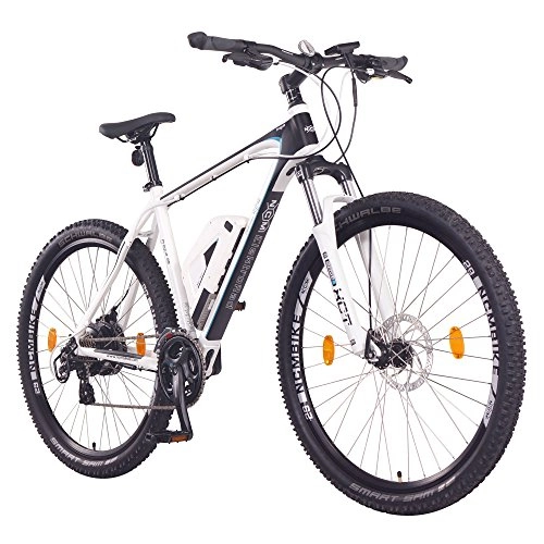 Bici elettriches : NCM Prague Bicicletta elettrica Mountainbike, 250W, Batteria 36V 13Ah 468Wh (29" Bianco)