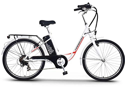 Bici elettriches : ncx moto Bicicletta Elettrica City Bike a Pedalata Assistita 26" 250W Formentera Bianca