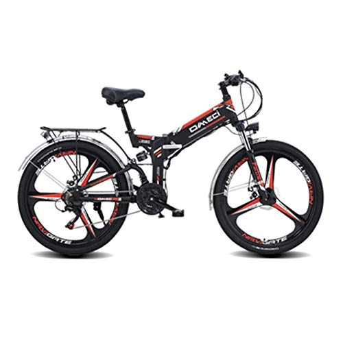 Bici elettriches : New Electric Bicycle 21 Velocità 10Ah 48 V in lega di alluminio bicicletta elettrica batteria al litio batteria elettrica bicicletta mountain bike, Nero