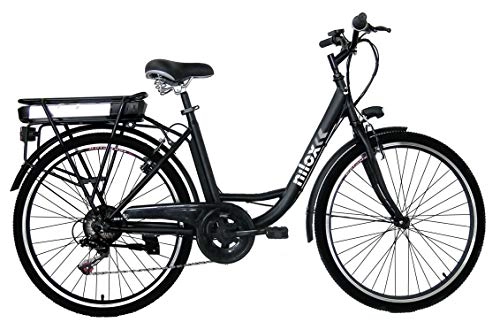 Bici elettriches : Nilox - E-Bike J5 - Bici Elettrica con Pedalata Assistita - Motore Bafang a 3 velocità da 250 W e Batteria Removibile Samsung da 36 V - 8 Ah - Ruote da 26" e Cambio Shimano a 6 Marce