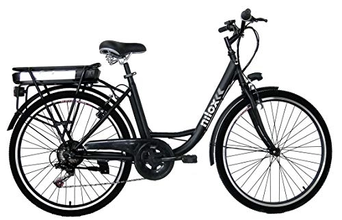 Bici elettriches : Nilox, E-Bike J5, Bici Elettrica con Pedalata Assistita, Motore Bafang a 3 velocità da 250 W e Batteria Removibile Samsung da 36 V, 8 Ah, Ruote da 26" e Cambio Shimano a 6 Marce