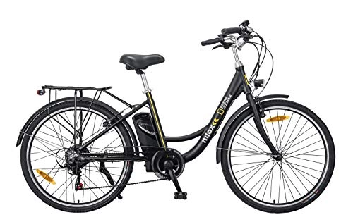 Bici elettriches : Nilox - E-Bike J5 National Geographic - Bici Elettrica a Pedalata Assistita - Motore Brushless High Speed a 5 Velocità da 250W e Batteria LG da 36 V - 10.4 Ah - Ruote da 26" e Cambio Shimano 7 Marce
