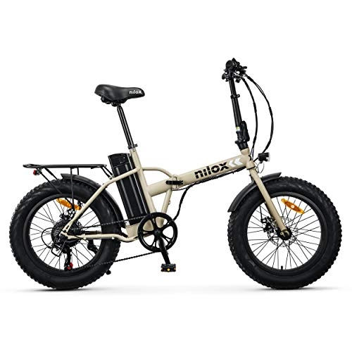 Bici elettriches : Nilox - E-Bike X8 - Bici Elettrica con Pedalata Assistita - Motore Brushless High Speed da 36V - 250W e Batteria Removibile LG da 36 V - 10.4 Ah - Gomme Fat da 20" x 4”e Doppio Freno a Disco