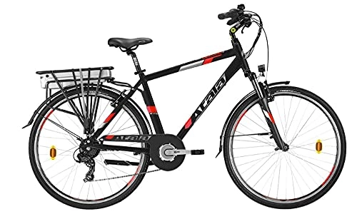 Bici elettriches : NUOVO MODELLO ATALA 2021 BICI Trekking Front ELETTRICA E-Bike E-Run FS 6.1 BLACK / RED BATTERIA 360 MISURA M 49