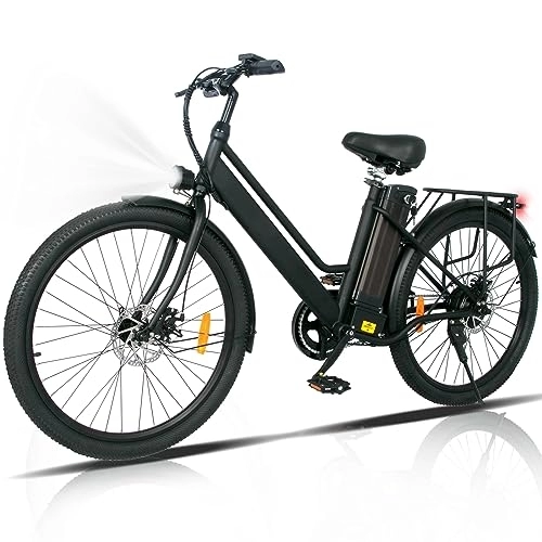 Bici elettriches : ONESPORT E-bike per adulti 26", bicicletta elettrica con motore 250W e batteria estraibile 36V 10Ah, bicicletta elettrica, doppio freno a disco