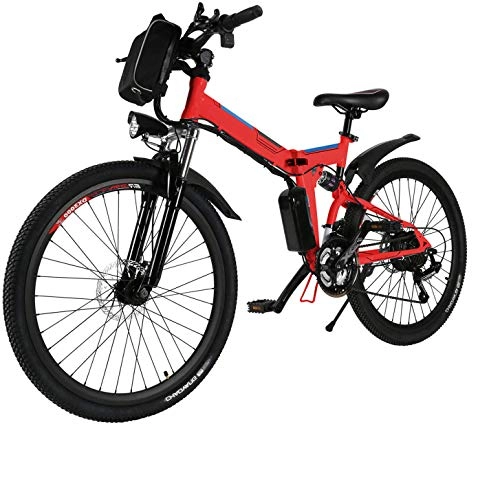 Bici elettriches : Oppikle bicicletta elettrica bicicletta Mountain Bike Bici Elettrica con Sistema di Cambio a 21 velocità, 250 W, 8 Ah, Batteria agli Ioni di Litio 36 V, City Bike Leggero da 26 Pollici
