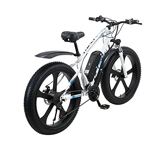 Bici elettriches : paritariny Bici elettrica 100. 0W 48V 13AH. Bici elettrica per Adulti 26 Pollici Mobility Mobility off-Road Mountain Bicycle Road Elettromobile E-Bike Snowmobile (Color : White 1000W 48V 13AH)