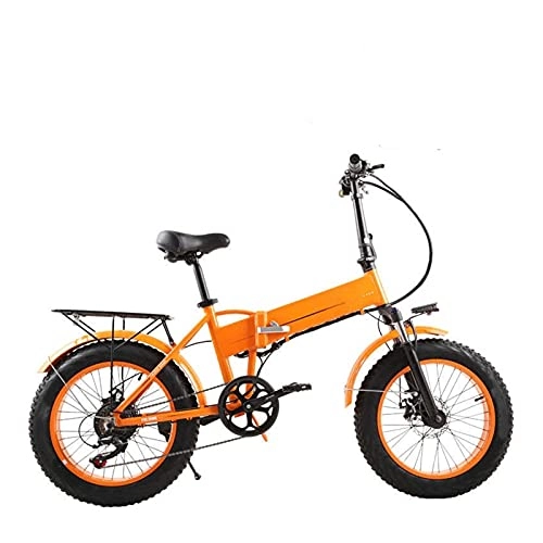 Bici elettriches : paritariny Bici elettrica 50. 0W 48V 12.8AH. Bici elettrica Pieghevole per Adulti Bike E-Bike Mobility Mobility Bicycle Fatbike 20"* 4.0 Pneumatici Grassi motoslitte