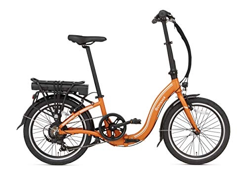 Bici elettriches : POPAL E-Folt 1.0 20 Pollice 20 cm Unisex 6SP Freni a Cerchio Arancio
