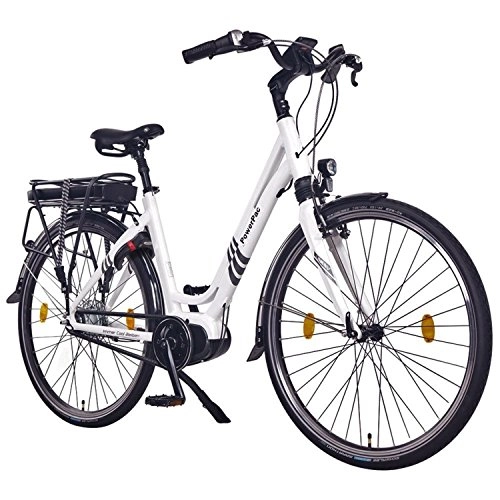 Bici elettriches : powerpac – City Bike 28 Medio Motor Pedelec-Bike Bicicletta – Batteria Li-Ion 36 V 17 AH (612 WH) – 2018