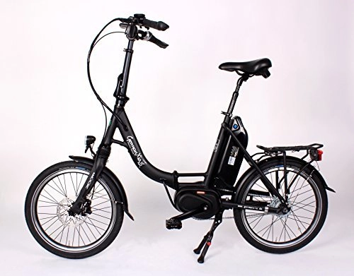 Bici elettriches : Premium Germ anxia elettrico della bici pieghevole mobile Master CM 8 G cambio Shimano con freno a contropedale, max. 80 NM Medio Motor con sensore di coppia, fino a 145 km dopo STVZO