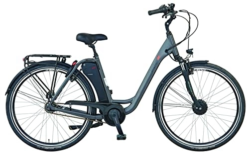 Bici elettriches : Prophete Geniesser 22.EMC.30 City-Bicicletta elettrica 28" Aeg Easydrive, Bike Unisex Adulto, Grigio Opaco, 71 cm