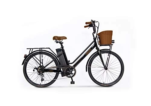 Bici elettriches : Revoe e-bike, Citybike. Nera, cerchi in lega, 26'', velocità massima 25 km / h, 45 Km di autonomia